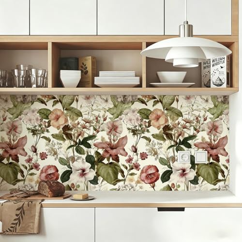 Jeweluck Vintage Floral Peel and Stick Wallpaper - Image 5