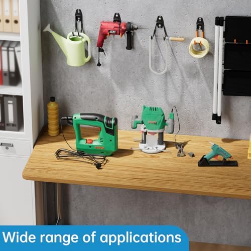 GeeWatom 2 Pack Garage Storage Utility Hooks，Garage Garden Tool Organizer，Steel - Image 7