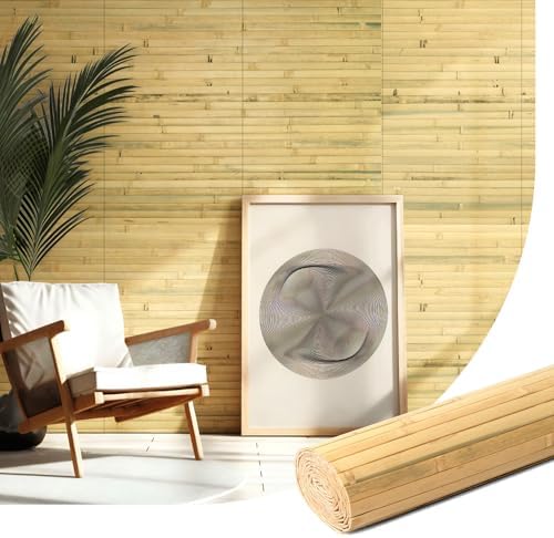 AMZDEPOT Natural Bamboo Wall Panel, 12 x 96 Inch by AMZDEPOT