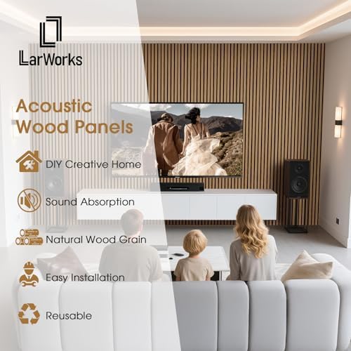 2 Pack 108’’x23.6’’ Fluted Acoustic Wood Slat Wall Panels - Image 4