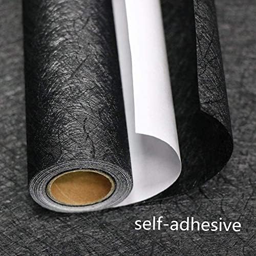 Black Silk Wallpaper Embossed Self Adhesive Peel and Stick Contact Paper - Image 2