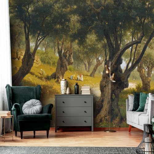 The Classical Realistic Style self-Adhesive Mural of Olive Orchard Scenery is - Image 2