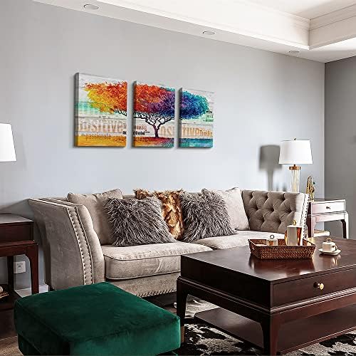 Boho Abstract Color Tree Wall Paintings - Image 2