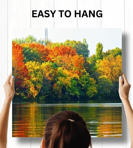 Fall Forest Lake Landscape Canvas Wall Art Decor - Image 6