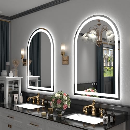 30x40 Inch Arch LED Bathroom Vanity Mirror - Image 2