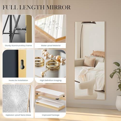 DUMOS 64"x21" Full Length Mirror, Full Body Mirror - Image 5