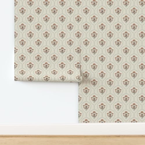 Spoonflower Farmhouse Floral Peel and Stick Wallpaper - Image 4