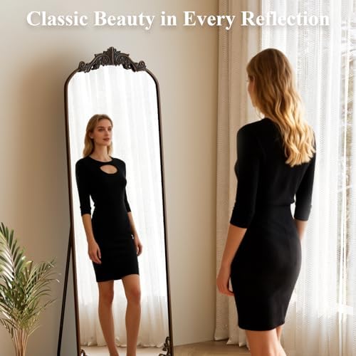 HARRITPURE 64"x21" Vintage Full Length Mirror, Arched Standing Mirror - Image 4