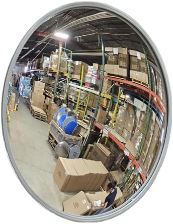 18" Outdoor Acrylic Round Convex Mirror, Security Mirror by VisionMetalizersInc