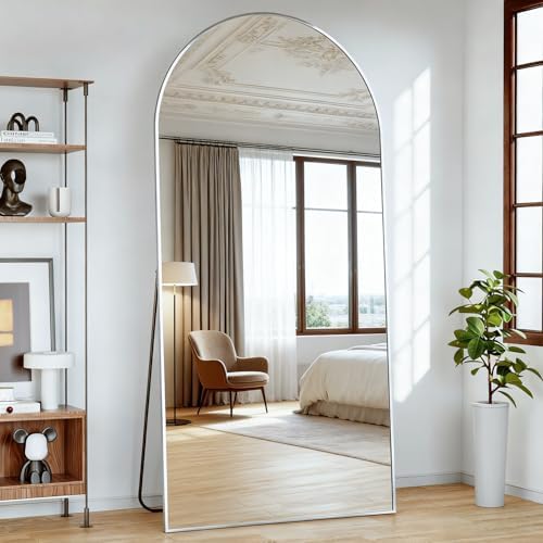 Arched Floor Mirror 76"x34" Silver Full Length Mirror - Image 2