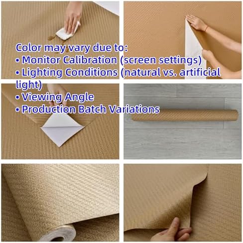 Haimin Fabric Wallpaper Textured Contact Paper Grasscloth Peel and Stick - Image 2