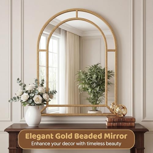CHARMAID Gold Arched Wall Mirror - Image 2