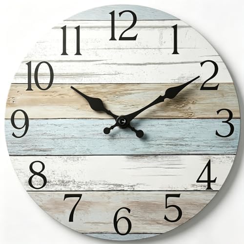 8 Inch Wall Clock, Silent Battery Operated Analog Clock by HYLANDA