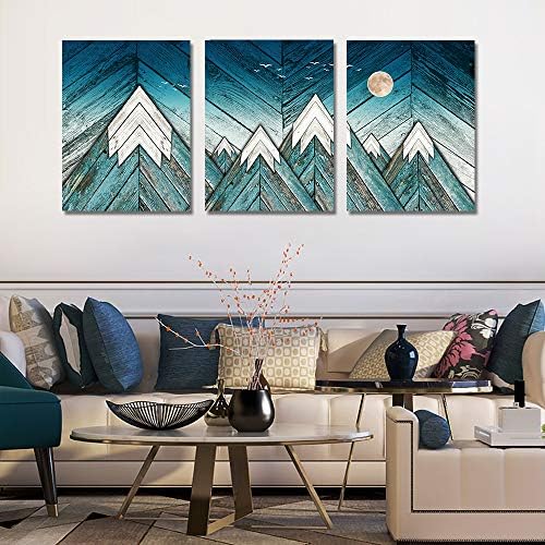 blue Abstract Canvas art Prints Wall Art Paintings - Image 3
