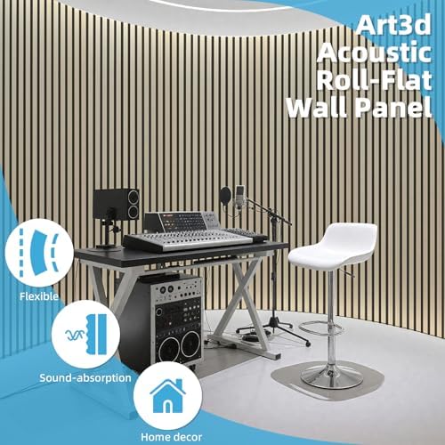 Art3d Roll-Flat Acoustic Wood Slat Wall Panel, 95.3 x 23.8 in - Image 5