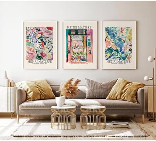Henri Matisse Wall Art Set of 3 Matisse Poster Aesthetic Canvas Wall Art - Image 3