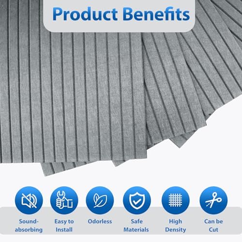 10 Pack 48x24 inch Acoustic Wall Panels-Moon Grey - Image 3