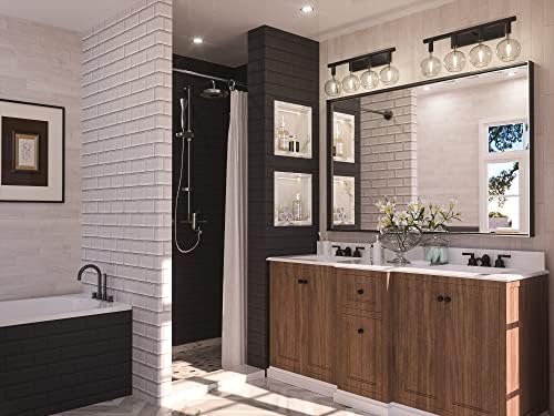 Keonjinn 55x36 Inch Matte Black Bathroom Mirror - Image 2