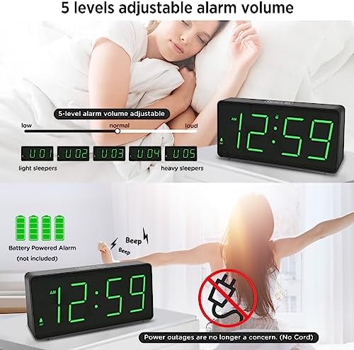 Peakeep Battery Operated Digital Alarm Clock - Image 5
