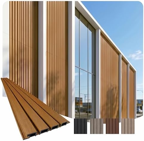 From Plain to Beautiful in Hours WPC Exterior Wall Slat Panels Waterproof by DecorativeCeilingTiles