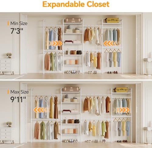 Higeego W4 Wall Mounted Clothes Rack, Industrial Pipe Clothing Rack - Image 2