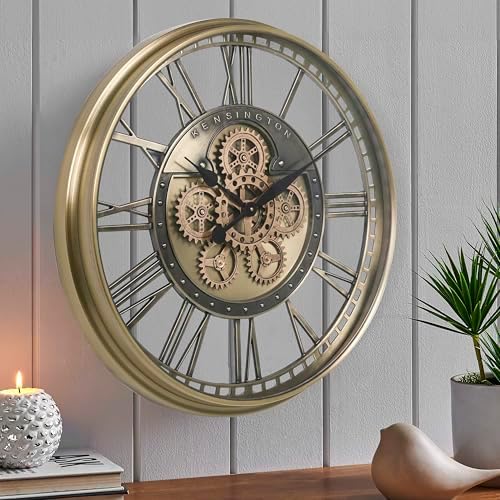 CLXEAST 28" Moving Gear Wall Clock - Image 2