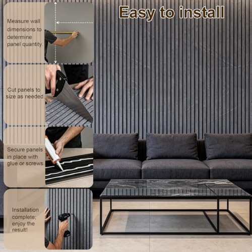 4 Pack 47.2" × 23.6" Wood Slat Acoustic Wall Panels - Image 6