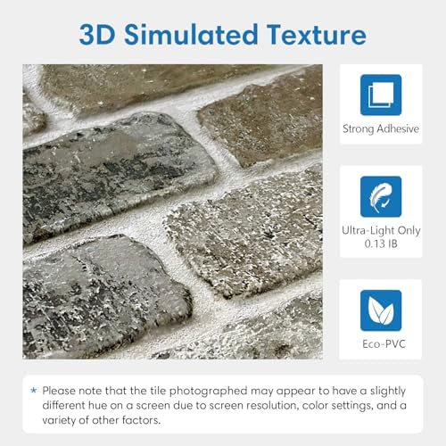 COMSTICKC 3D Faux Brick Wall Panels Peel and Stick - Image 3