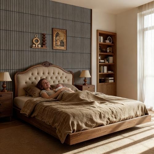 Acoustic Wall Panels, 12 Pack 11.8”x15.7”x0.35”, Rustic Walnut - Image 7