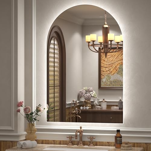 24x36 Inch Backlit Arched LED Mirror by VANLIOBathroomMirror