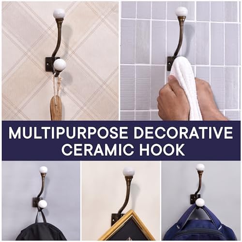 Indian Shelf 6 Piece White Double Wall Hooks - Image 5