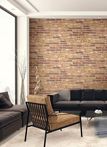 NextWall Faux Rustic Red Brick Peel and Stick Wallpaper - Image 2