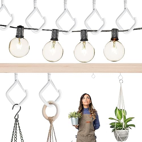 Ceiling Screw Hooks for Hanging Plants, Safety Buckle - Image 4