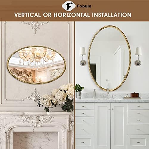 Oval Wall Mirror for Bathroom, Large Hanging Vanity Mirror for Bedroom - Image 4