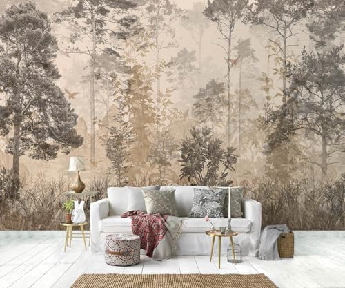 YQWDMX -Vintage Forest Natural Wall Bedroom Mural XT18 S 100" x 65" by YQWDMX
