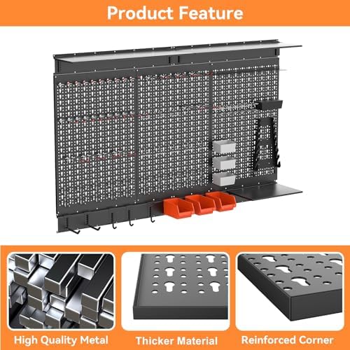 WALMANN 113 PCS Pegboard Wall Organizer Kit - Image 4