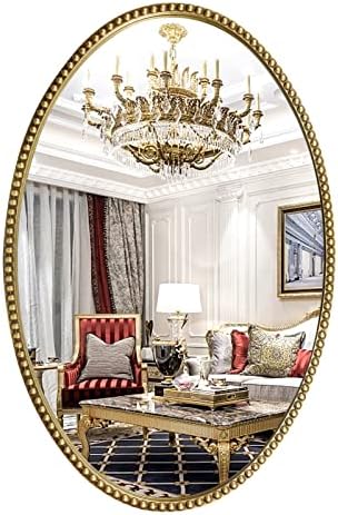 Oval Wall Mirror for Bathroom, Large Hanging Vanity Mirror for Bedroom by Fobule