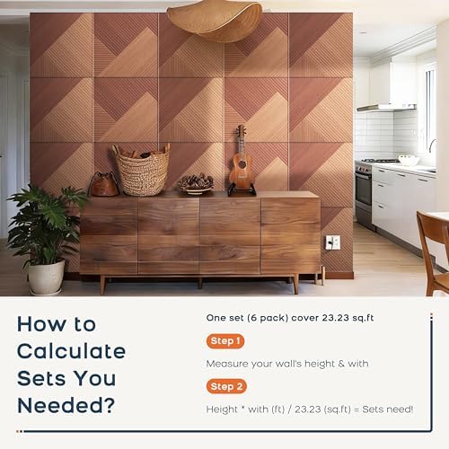 BUBOS 6-Pack Acoustic Panels, Wood Grain Sound Absorbing Panels - Image 4