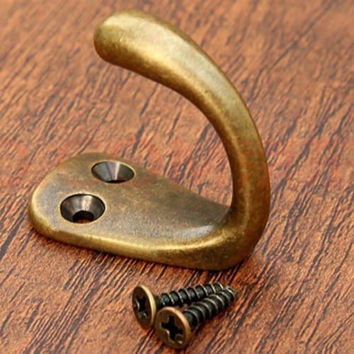 RZDEAL 3PCS Antique Brass Coat and Hat Hook Brass Classico Wall Hanging by RZDEAL