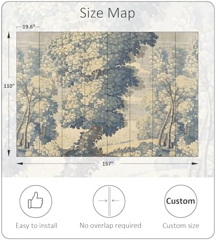 Bormia Forest Peel and Stick Wallpaper Woodland Landscape Wall Murals - Image 4