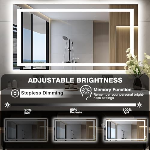 EchosLife 60"x30" Large LED Bathroom Vanity Mirror - Image 5