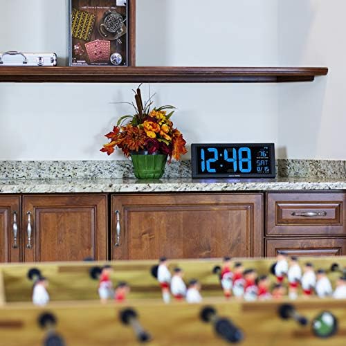 AcuRite 14.5" Blue LED Digital Indoor Clock - Image 4