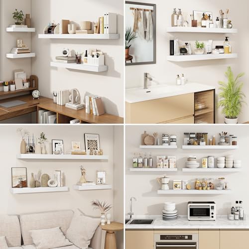 Floating Shelves for Wall, Wall Mounted Wood Shelves - Image 6