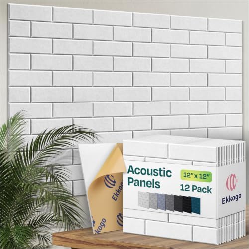 Acoustic Wall Panels 12-Pack, Office & Studio by EkkogoAcousticPanels