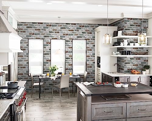 Guvana 17.3"×472.4" Brick Peel and Stick Wallpaper Brick Contact Paper - Image 5