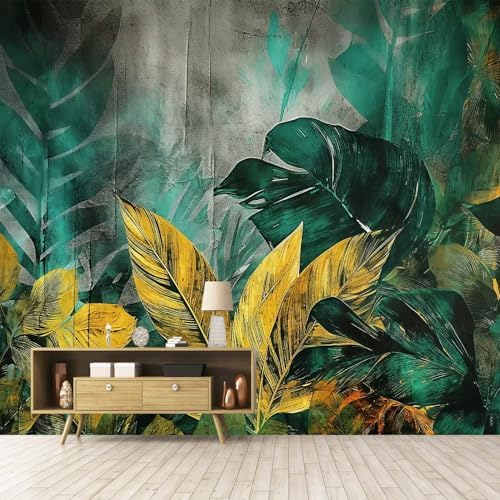 Tropical Element Leaf Background Mural Peel and stick-85"x118" - Image 6