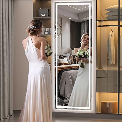 Hasipu Full Length Mirror with Lights, Full Body Dressing Hanging Mounted Mirror - Image 5