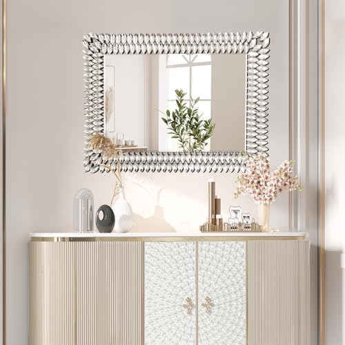 30x40 Inch Rectangle Mirrors for Wall Decor, Luxury Diamond Entryway Mirrors - Image 6