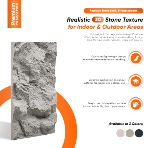 IZODEKOR PU Wall Panels Stone Look 24x48 in | 1.97 in Thick | 3D Wall Panels - Image 6