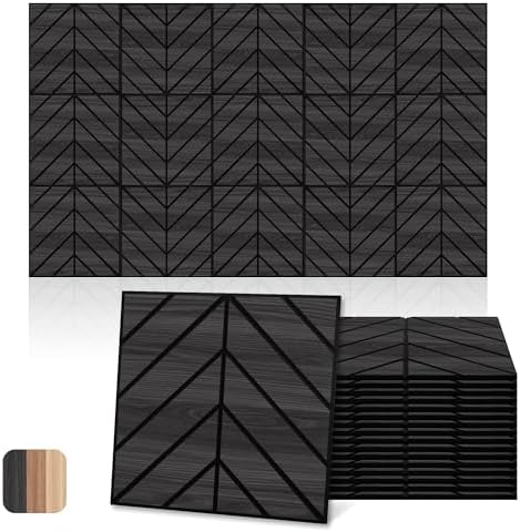 Mollywell Acoustic Wall Panels, 16 Pack, 12x12 in by Mollywell